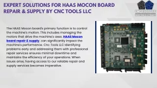 Find Affordable Haas Mocon Board Repair & Supply Services At CNC TOOLS LLC