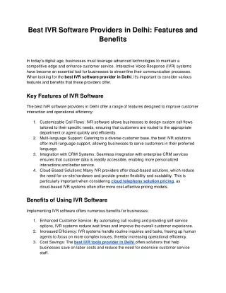 Best IVR Software Providers in Delhi_ Features and Benefits - Google Docs