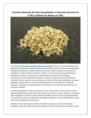 mercado de hojas de gordolobo