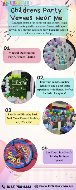 Childrens Party Venues Near Me |  Infographic