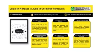 Common Mistakes to Avoid in Chemistry Homework