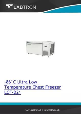 -86°C Ultra Low Temperature Chest Freezer 328 L