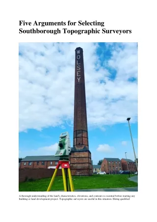 Topographic Surveyors Orpington