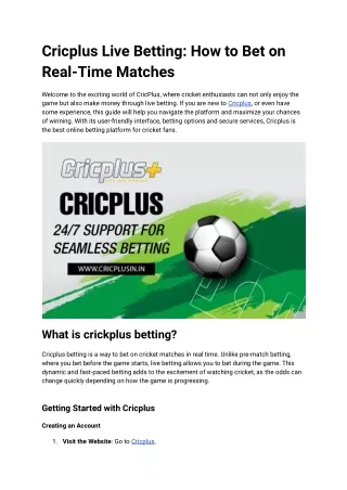 Cricplus Live Betting_ How to Bet on Real-Time Matches (1)
