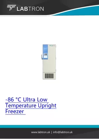-86 °C Ultra Low Temperature Upright Freezer