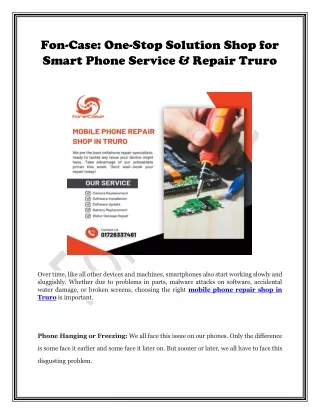 Mobile Phone Repair Shop in Truro