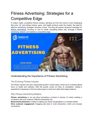 Fitness Advertising_ Strategies for a Competitive Edge