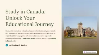 Comprehensive Guide to Studying in Canada: Securing Your Study Visa