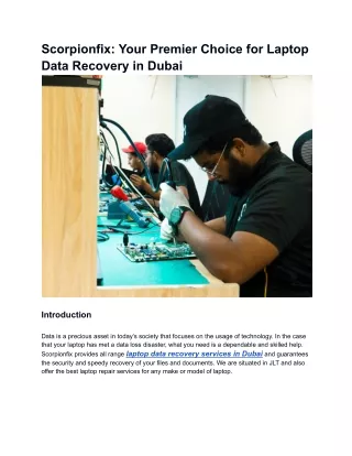 Laptop Data Recovery in Dubai