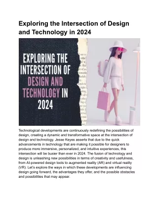 Exploring the Intersection of Design and Technology in 2024