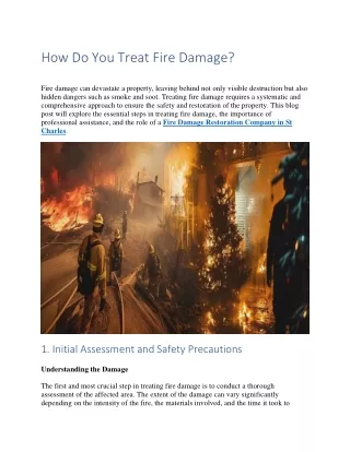 How Do You Treat Fire Damage