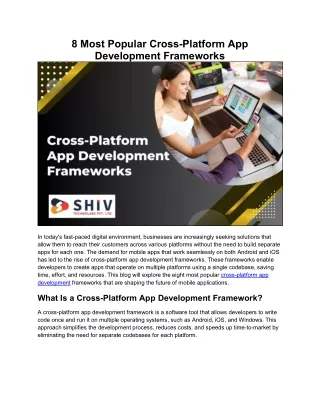 The 8 Leading Frameworks for Cross-Platform App Development