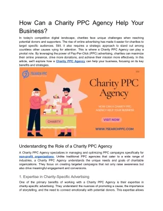 How Can a Charity PPC Agency Help Your Business