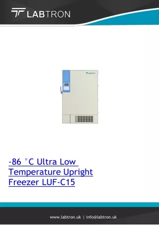 -86 °C Ultra Low Temperature Upright Freezer 1008 L