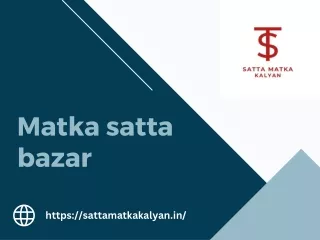 Matka Satta Bazar: A Community-Driven Approach