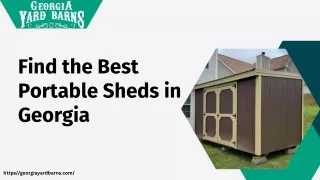 The Best Portable Sheds in Georgia by Georgia Yard Barns