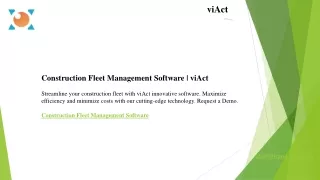 Construction Fleet Management Software  viAct