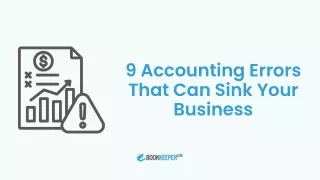 9 Accounting errors that can sink your business - BookkeeperLive