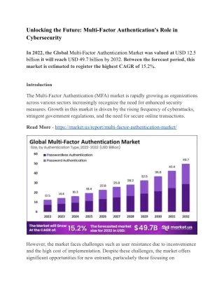 Unlocking the Future_ Multi-Factor Authentication's Role in Cybersecurity