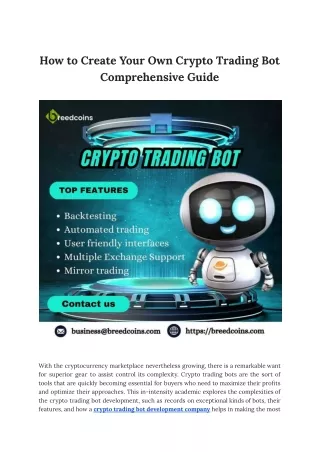 How to Create Your Own Crypto Trading Bot Comprehensive Guide