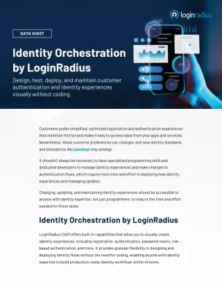 LoginRadius Identity Orchestration: Secure and Efficient Access