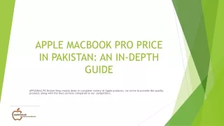 Apple MacBook Pro Price in Pakistan An In-Depth Guide