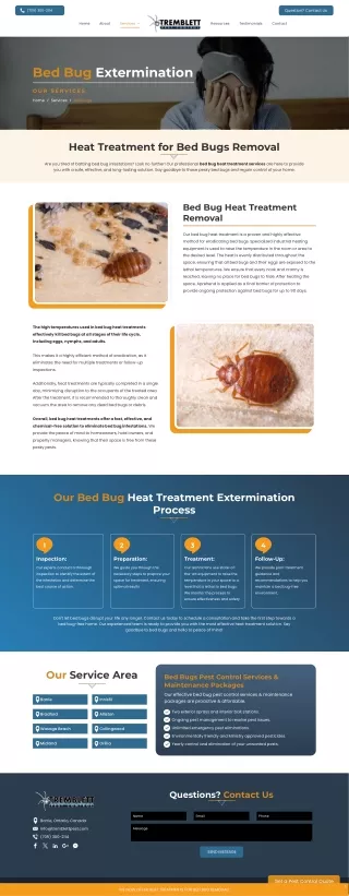 Bed Bug Heat Treatment & Extermination Barrie – Tremblett Pest Control