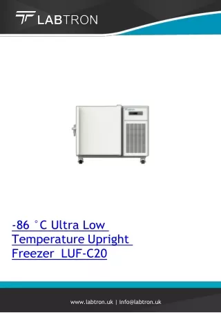 -86 °C Ultra Low Temperature Upright Freezer 100 L