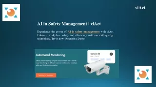 AI in Safety Management  viAct