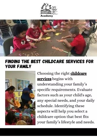 Quality Childcare Services in Sugar Land, TX  Noah's Ark Academy