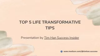 Success Insider: Tim Han’s Story of Transformation