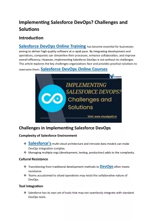 Salesforce DevOps Training | Salesforce DevOps with Copado Training