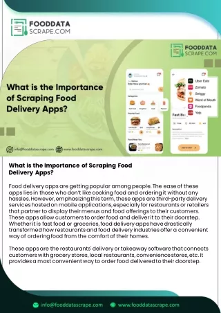 What is the Importance of Scraping Food Delivery Apps?