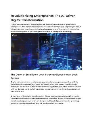 Revolutionizing Smartphones_ The AI-Driven Digital Transformation