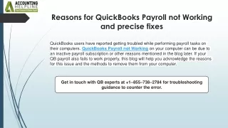 QuickBooks Payroll Not Working: Proper fixing guide