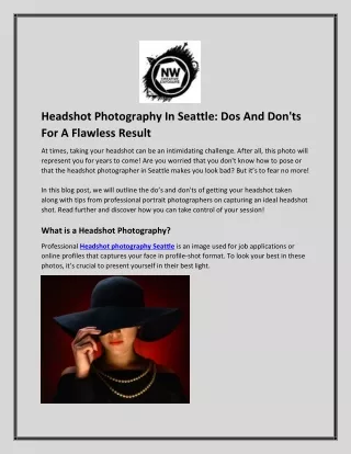 Headshot Photography In Seattle Dos And Don'ts For A Flawless Result