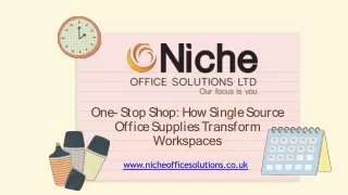 One-Stop Shop How Single Source Office Supplies Transform Workspaces