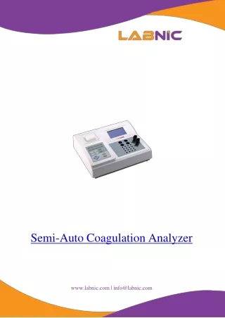 Semi Auto Coagulation Analyzer 470 nm