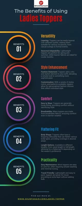 The Benefits of Using Ladies Toppers [Infographic]