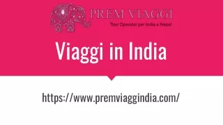 Viaggi in India