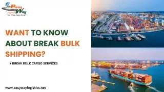 Break Bulk Cargo Services | Easyway Logistics