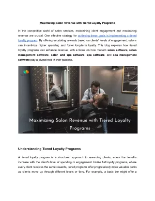 Maximizing Salon Revenue with Tiered Loyalty Programs