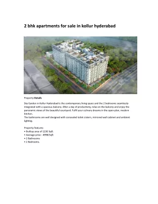 apartments for sale in kollur hyderabad