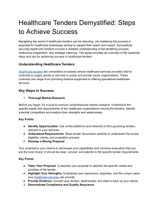 Healthcare Tenders Demystified_ Steps to Achieve Success