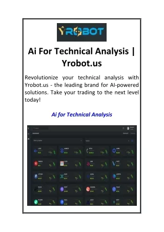 Ai For Technical Analysis  Yrobot.us