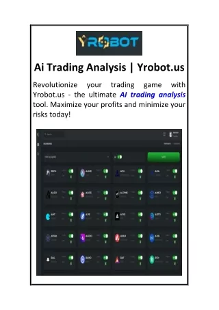 Ai Trading Analysis  Yrobot.us