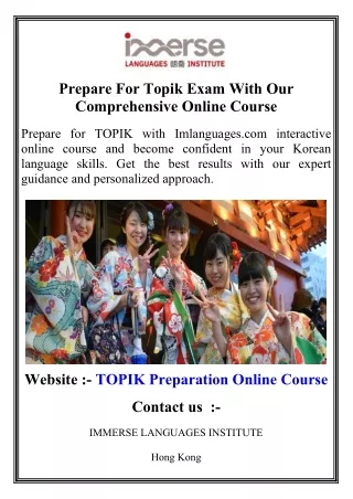 Prepare For Topik Exam With Our Comprehensive Online Course