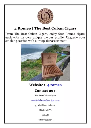 4 Romeo  The Best Cuban Cigars