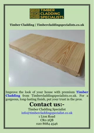 Timber Cladding  Timbercladdingspecialists.co.uk