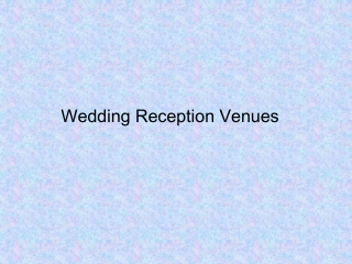 Melbourne Wedding Receptions